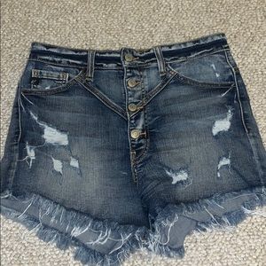 KANCAN high rise Jean shorts